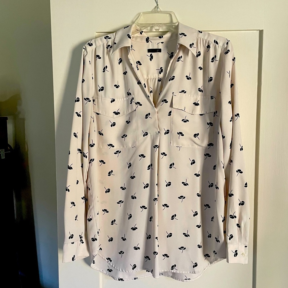 Ann Taylor ivory blouse, size L